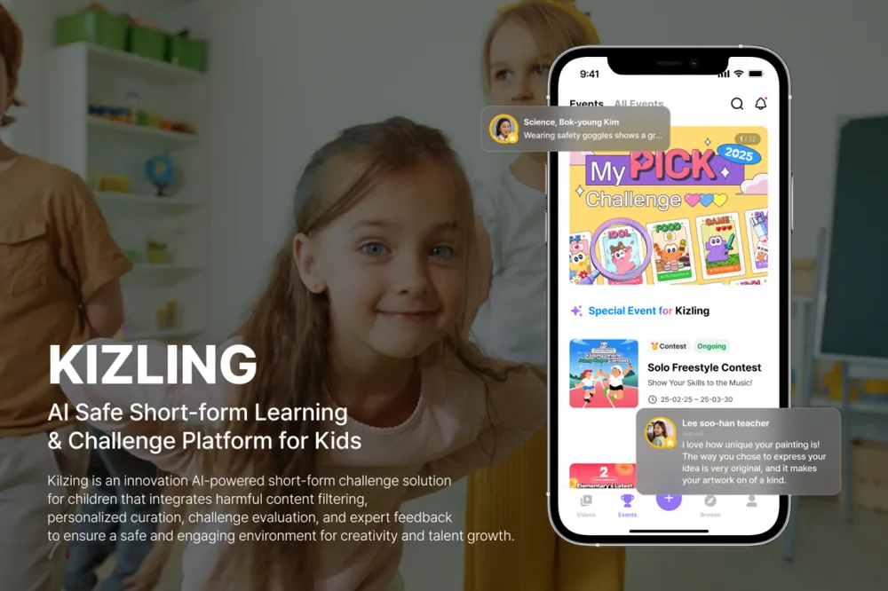 KIZLING:面向儿童的 AI 驱动安全短视频及教育挑战平台