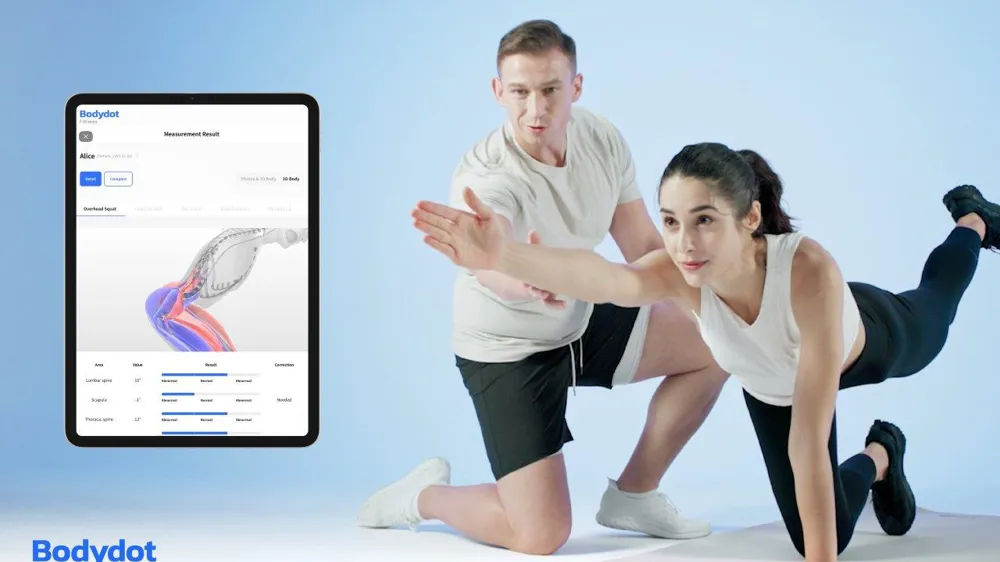 Sample Body Dot Bodydot Fitness, fitness solution3D-scanning measurement device and AI.