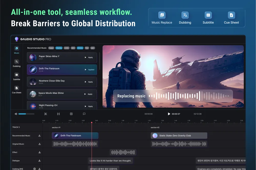 Gaudio Studio Pro:“内容本地化 SaaS”